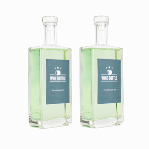 Precio de fábrica personalizado Flat Brandy Whisky Gin <span class=keywords><strong>Tequila</strong></span> 100mL 200ml 500ml Botella de licores de vidrio de forma cuadrada - Product Image 4