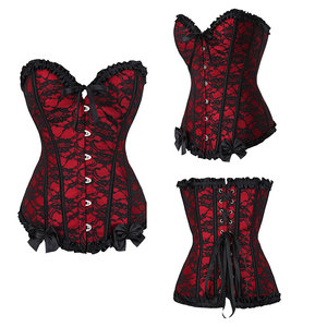 Meilleur Prix Corsets <span class=keywords><strong>Goth</strong></span> Punks et Bustiers pour Femme – Hauts Courts Amincissants avec Élégante Décoration Nœud - Product Image 1