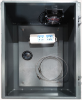 Boîte de commande électrique verrouillable avec ventilateur de refroidissement, armoire métallique murale avec prise intégrée
