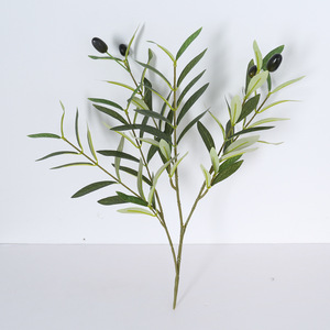Rama de Olivo Artificial de Plástico, Bonsái de Hojas Verdes Densas, Planta en Maceta con Frutos, Estilo Nórdico, Resistente a los Rayos UV, para Pascua - Product Image 4