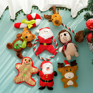 <b>Plush</b> Christmas Pet Toy Sound Making Dog <b>Cat</b> Indoor Chewable Teeth Cleaning Animal Pattern Squeak Toy - Product Image 2