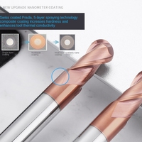 HANDERK personnalisable 2/4 flûte boule nez fraise en bout HRC55 TiSIN enduit fraise pour CNC Machine-outil