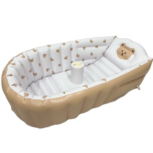 Baignoire gonflable en PVC 90*55*30 CM pour enfants, bain intérieur et jeux en extérieur, forme ovale - Product Image 1
