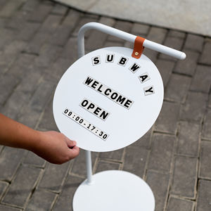 Açık ayrılabilir zemin ayakta ekran kartı, asılı işareti, çift taraflı logo özelleştirme - Product Image 3