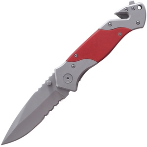 3.4 "Micro dentelé Drop Point lame ceinture de sécurité coupe-vitre G10 poignée une main ouvert doublure serrure couteau de sécurité - Product Image 1