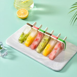 Molde de Silicone Criativo em Formato de Frutas para Picolés, Ecológico, com Tampa de PP e Palito de Plástico, para Fazer Sorvetes em Formato de Melancia - Product Image 6