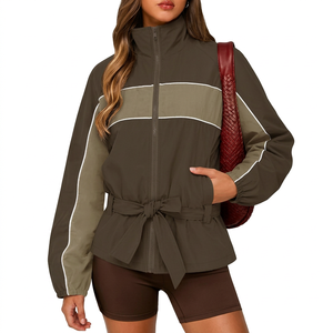 Chaqueta Impermeable para Mujer, Ligera, Cortavientos, de Secado Rápido, con Cierre, para Verano - Product Image 1