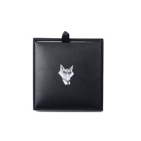 Vente en gros Boîte d'emballage de boutons de manchette de luxe en cuir de haute qualité avec logo personnalisé pour hommes d'affaires