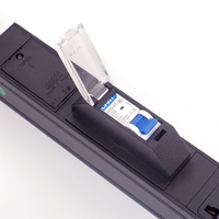 Unité de distribution d'alimentation universelle 6 voies haute puissance et robuste avec boîtier de connexion 32A noir 19" 1U