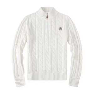 Suéter Personalizado con Logotipo OEM y ODM para Hombre, Jersey de Punto con Patrón Jacquard, Suéter de Cuello Alto para Invierno, Prenda de Punto Personalizada - Product Image 3