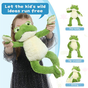 Peluche grenouille mignonne personnalisée de haute qualité avec ventre blanc, animal en peluche câlin, cadeaux parfaits pour les enfants et les amis - Product Image 3