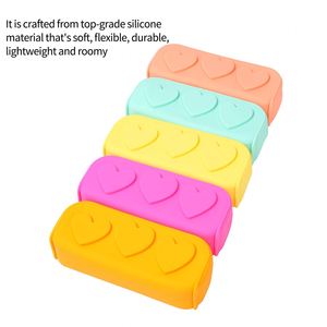 Étui à crayons personnalisé 2024 Kawaii mignon en silicone 3D, boîte de rangement, sac à fermeture éclair pour filles et garçons, petit format, idéal pour l'école - Product Image 2