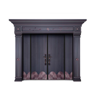 Porte en aluminium moulé écologique au design moderne et spacieux, très durable, personnalisable, isolant efficacement le bruit pour les entrées d'appartements - Product Image 4