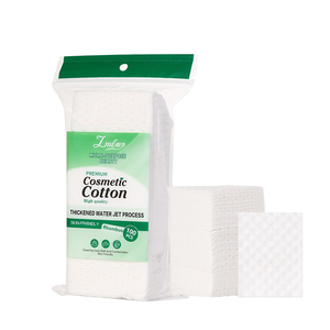 LMLTOP 100 tampons carrés <span class=keywords><strong>en</strong></span> coton à motif quadrillé 3 couches SY648 – Économisez l'eau <span class=keywords><strong>en</strong></span> voyage – Pour toner, visage, ongles, <span class=keywords><strong>démaquillant</strong></span> – Jetables - Product Image 1