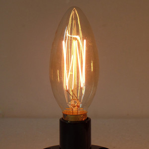 Lampe à incandescence décorative à filament de tungstène ampoule <span class=keywords><strong>E14</strong></span> 120V/220V 25W <span class=keywords><strong>40W</strong></span> 60W C35 queue Edison Style Vintage ampoule - Product Image 2