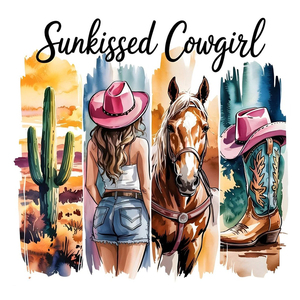 Vinilo de Transferencia Termoadhesivo DTF de Plastisol Suave al Tacto para Impresión de Camisetas con Diseño 'Sunkissed Cowgirl Spirit' - Precio Mayorista - Product Image 1