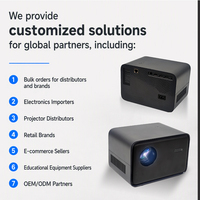 Projecteur intelligent natif 1080p 4k Android pour cinéma maison, bureau, entreprise, école, salle d'éducation, vidéo projecteur 4k