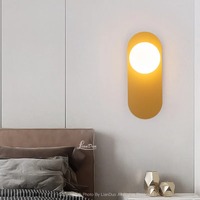Lámparas de pared LED creativas para interiores de cabecera con bombilla G9 para dormitorio, sala de estar, aplique de pared con bola de cristal para fondo