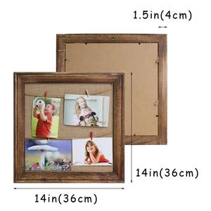 Wooden Clothespin Photo Frame Wall Hanging Picture Collage Display Rustic Clips Home Decor Custom Sublimation <strong>Lego</strong> A5 Frame - Product Image 3