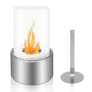 <span class=keywords><strong>Cheminée</strong></span> au <span class=keywords><strong>bio</strong></span>éthanol, poêle sans fumée à l'alcool, table décorative, foyer solo avec couvercle en verre - Product Image 1