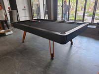 Vente directe d'usine de pieds de table de billard au design moderne de 7/8/9 pieds avec coussin en laine et construction en panneaux de fibres à densité moyenne (MDF)