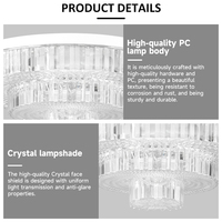 Vente directe d'usine, style moderne et luxueux, plafonnier LED rétractable 6500K blanc froid pliable 80W pour salon et chambre à coucher