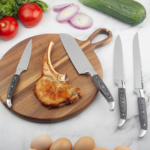 Professionnel 7 pièces <span class=keywords><strong>Laguiole</strong></span> Santoku ensemble de couteaux en acier inoxydable Pakka manche en bois couteaux de <span class=keywords><strong>cuisine</strong></span> - Product Image 3