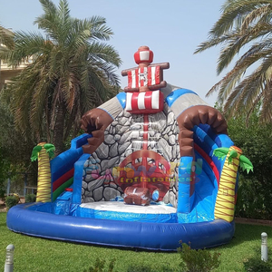 Pirate waves bouncy <b>castle</b> for kids toboggan aquatique gonflable inflatable <b>bounce</b> house inflatable with slide and pool - Product Image 4