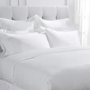 Custom 250 300 400 600 1000 Thread Count Egyptian Cotton 4 Pcs Bedsheet Hotel Design Bedding Bed Linen Duvet Cover Set