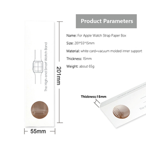 Boîte en papier personnalisée pour bracelet de montre <span class=keywords><strong>Apple</strong></span>, avec logo imprimé et fenêtre - Product Image 2
