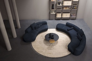 الايطالية الراقية منتج جديد غرفة المعيشة الأثاث المنحني الحديثة ركنة باكستر أريكة راقية مجموعة - Product Image 4