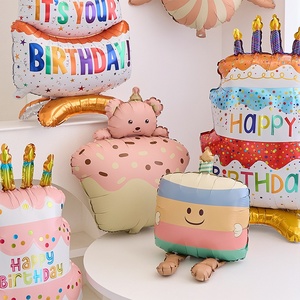Decoración de Globos 3D de Dibujos Animados para <span class=keywords><strong>Pastel</strong></span> de <span class=keywords><strong>Cumpleaños</strong></span>, para Niños y Niñas, Accesorios para <span class=keywords><strong>Fotos</strong></span> y Arreglos - Product Image 1