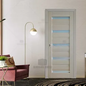 Pemasok Cina Pintu untuk Rumah Modern Panel Komposit Interior Thermofused Melamin Desain Pintu