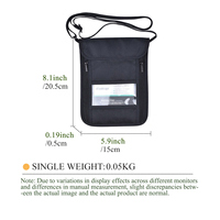 Pochette de voyage pour passeport familial, en nylon, avec blocage RFID, antivol, réglable et légère