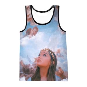2025 <span class=keywords><strong>Ariana</strong></span> Grande 3d impression numérique débardeur pour hommes chaud personnalisé partout impression graphiques hauts sans manches imprimé 3d t-shirts - Product Image 2