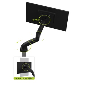 SLMA03 Modern Design Newest Monitor Arm Stand Heavy Duty Articulating with Gas Spring Single Arm Monitor Screen Stand