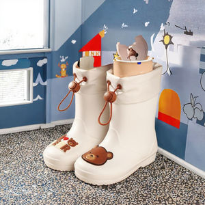 Botas de Lluvia Impermeables de PVC para Niños, de Moda, Suela Exterior de EVA, para Otoño - Product Image 2