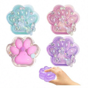 Pelota Sensorial Antiestrés de Alta Calidad, Extra Suave, con Diseño de Pata de Gato Kawaii, Juguete para Apretar, Unisex, Edades 5-13+ - Product Image 1