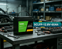Baterai Loxeny 12.8V 60Ah LiFePO4 Solid State 4S1P 768Wh Deep-Cycle dengan Smart BMS 6000 Siklus untuk Solar/RV/Off-Grid