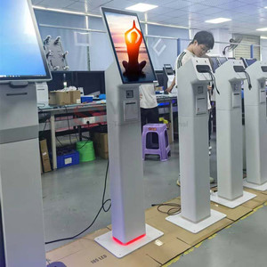 Hiện đại 32-inch tự phục vụ thanh toán kiosk Android vuông tương thích miễn phí-đứng treo tường tùy chọn pha chế tiền mặt kiốt - Product Image 2