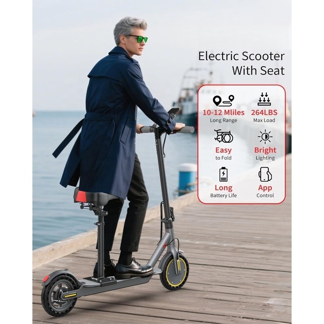 Powerful 350W Portable Foldable for Adults, 36V 4.4AH 12KM Range 20MPH, 8.5" Tire Electric Scooter