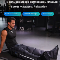 Bottes de compression d'air pour soulager les muscles, rechargeables par USB, 5 chambres, 7 niveaux de pression, 5 modes de récupération