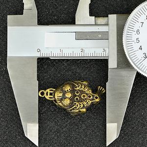 Fabrik großhandel <span class=keywords><strong>ca</strong></span> 057 130 kreative messing handwerk drei-legged goldene kröte reinem kupfer handarbeit solide tier schlüssel kette anhänger - Product Image 3