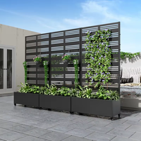 Série de pots de fleurs en acier carbone noir mat, résistants à la rouille, pour jardin extérieur, conteneur pour plantes, motif personnalisé OEM