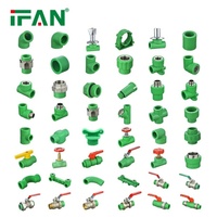 IFAN Vente en gros de raccords de tuyauterie PPR, matériaux de plomberie personnalisés en gros, normes allemandes, raccords PPR en plastique
