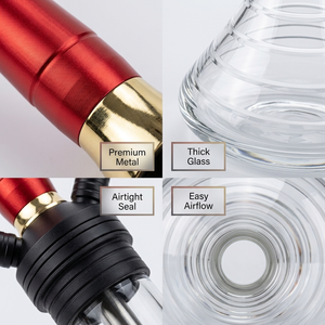 2026 Venta al por mayor directa de fábrica: Narguile de diseño moderno de alta calidad con botella de vidrio grande y alta, estilo moderno, y juego de mangueras de silicona - Product Image 4