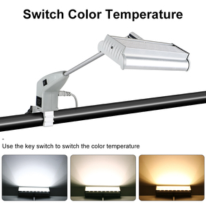 Projecteurs modernes de 25 W pour salons professionnels, <span class=keywords><strong>lampe</strong></span> à bras long <span class=keywords><strong>avec</strong></span> <span class=keywords><strong>pince</strong></span> réglable, éclairage LED pour les présentoirs de centres commerciaux, la construction - Product Image 4