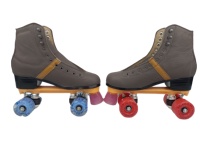Patins à roulettes et quad YSMLE haut de gamme professionnels avec empeigne en cuir, châssis en aluminium, roues en PU, roulements ABEC-9 en acier au carbone