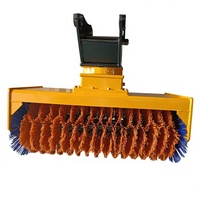 Brosse balayeuse rotative pour excavatrice SLN 5-7,5 tonnes, entraînement hydraulique, accessoire balai, poils remplaçables, garantie 1 an, débris
