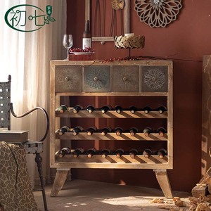 Meuble de rangement rectangulaire en bois massif vieilli, fait main, pour salon, idéal pour les fêtes - Product Image 3
